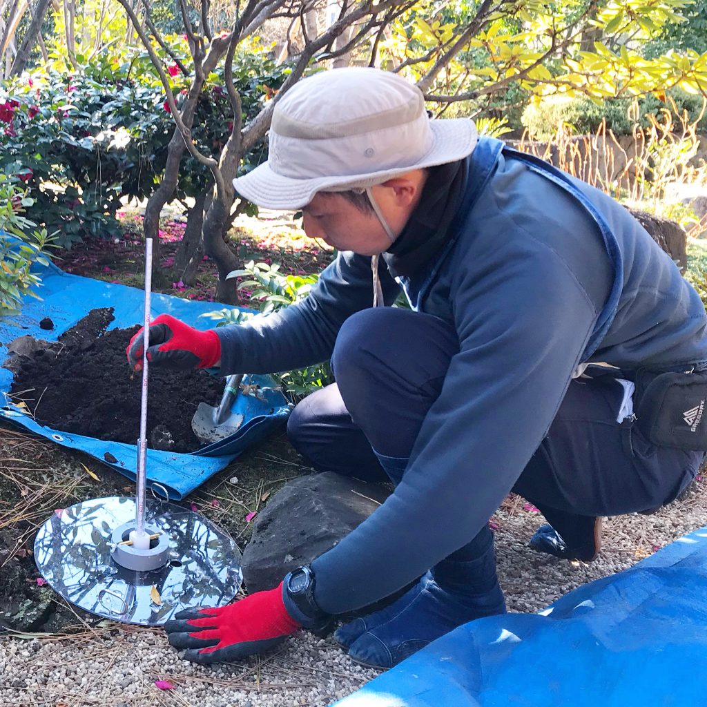 透水試験器 土壌 水はけ 測定 植栽基盤調査