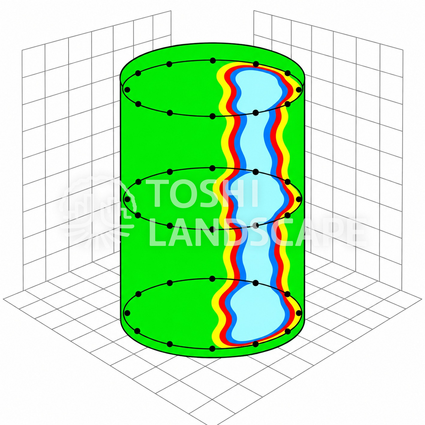 アーボソニック3D 3D表示 複数レイヤー 腐朽 立体