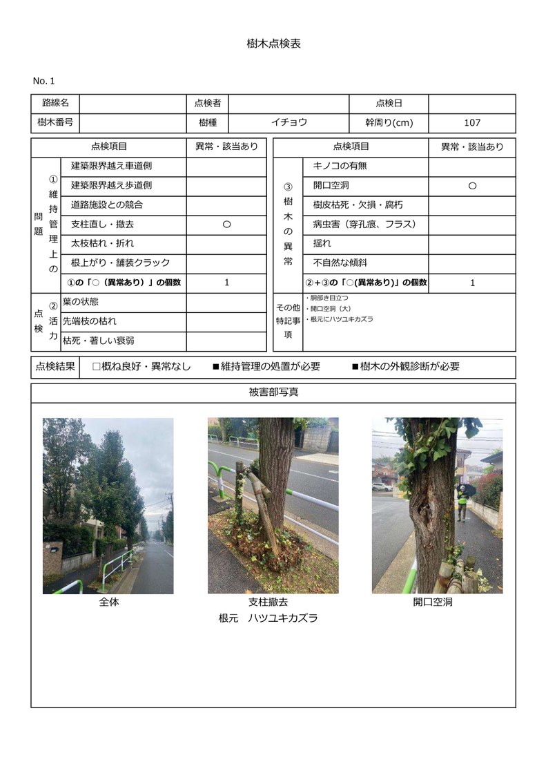 樹木点検表