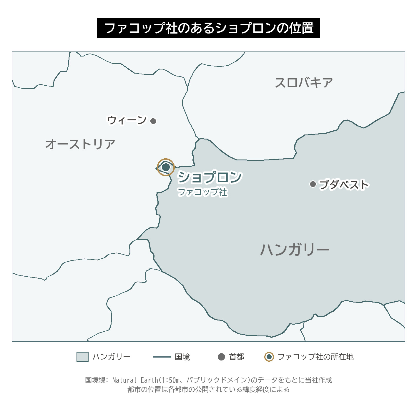 ショプロン Sopron ハンガリー オーストリア 国境 ファコップ 所在地 地図