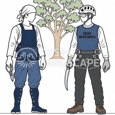 庭師 服装 歴史 腹掛け 地下足袋 アーボリスト 保護具 比較 樹木医