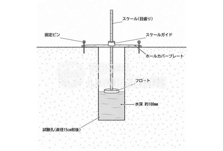 長谷川式簡易現場透水試験器 透水性 最終減水能 植栽基盤 樹木医