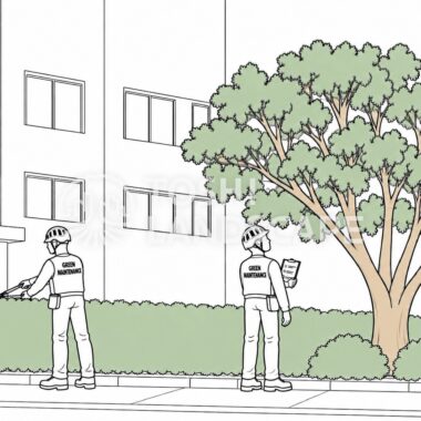 植栽管理とは マンション 生垣の刈込 樹木医の点検 ケヤキ 年間管理