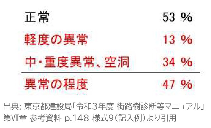 ピカス 正常 軽度の異常 中・重度異常 空洞 異常の程度 割合 記入例