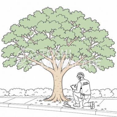 街路樹診断カルテ 記入 樹木医 根元 外観診断