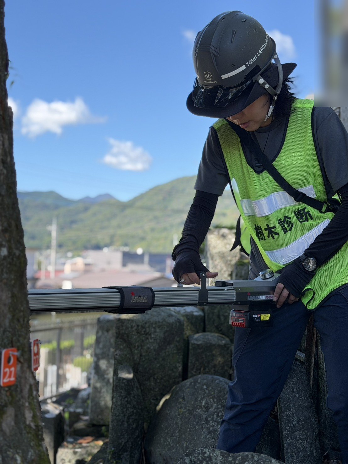レジ Resi PD500 樹木医 墓石 根元