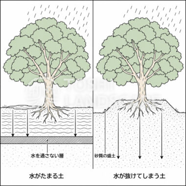 樹木 衰弱 原因 土壌 締め固め 過湿 乾燥 盛土 樹木医